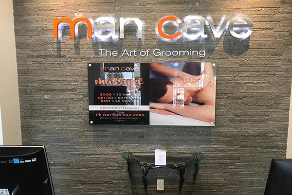 Acrylic Sign Standoff Screws and reverse mounted print