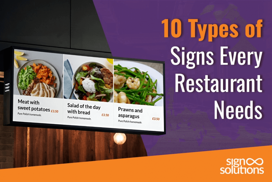 10 Types of Signs Every Restaurant Needs