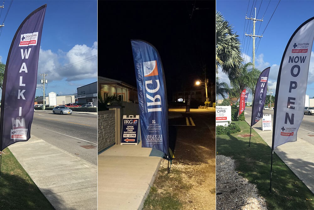 Advertising Feather Flags in Cayman Islands